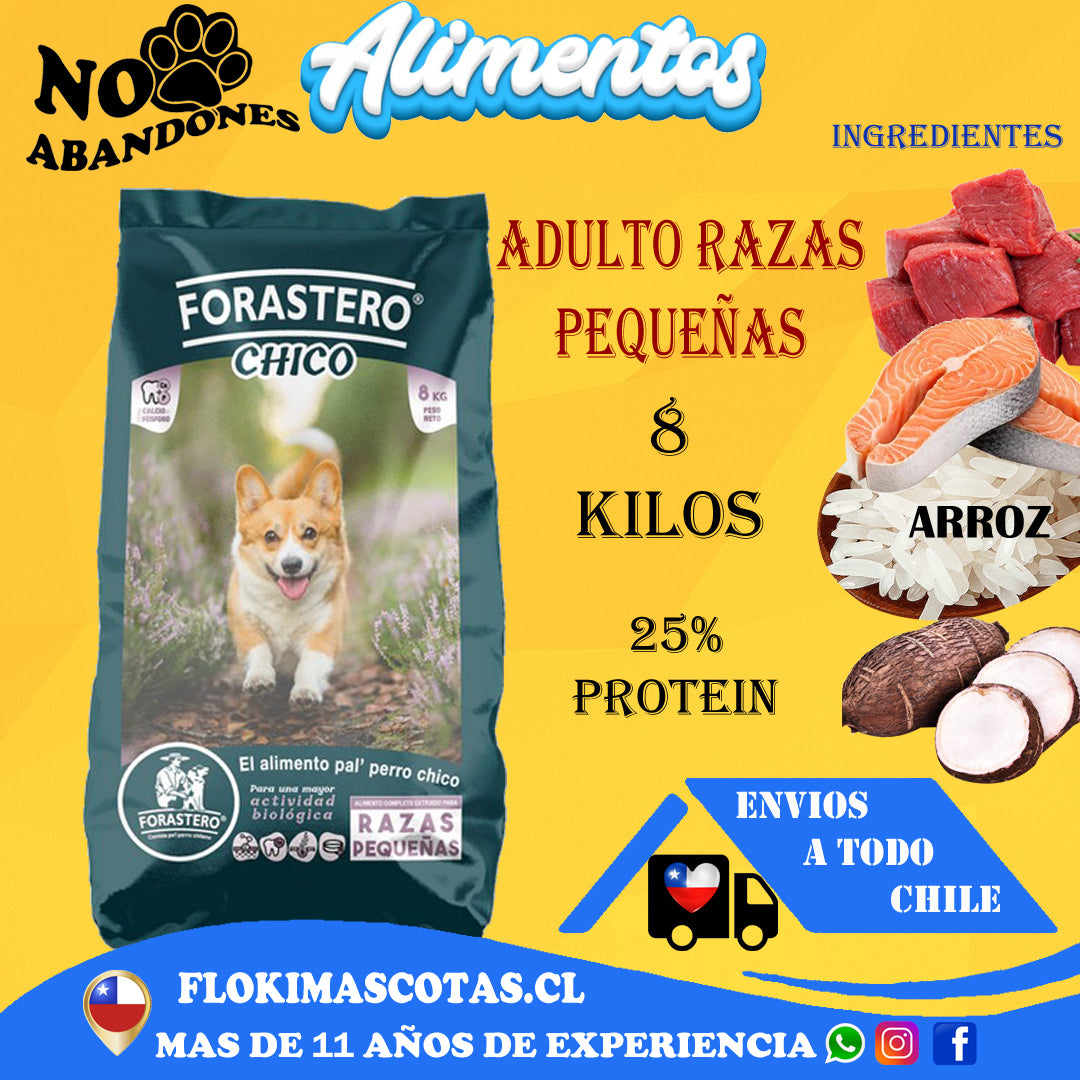 Alimento FORASTERO Adultos Razas Peq 8 KILOS